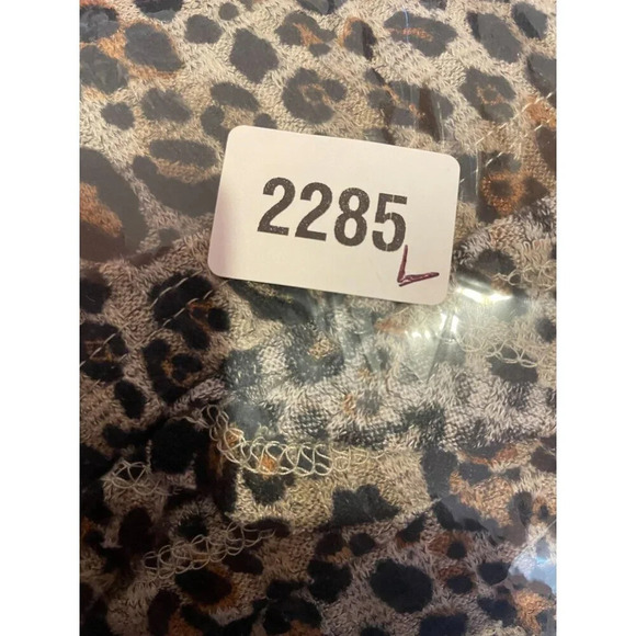 Zara Trafaluc Size Large‎ Leopard Print Long Sleeve Tunic Shift Dress Party - Picture 8 of 8